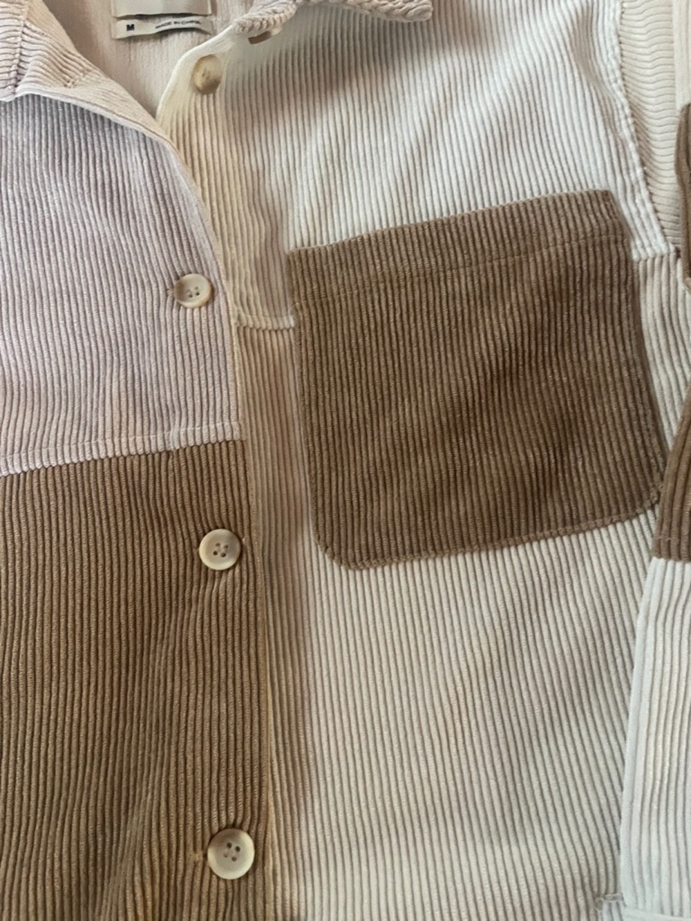 Stoosh Light Taupe & Cream Corduroy Jacket - Picture 3 of 13
